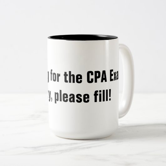 Étude pour la tasse d'examen de CPA (Devant droit)