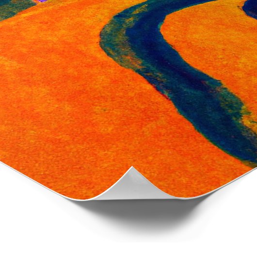 Étude sur les orchidées - affiche et impression nu (Coin)