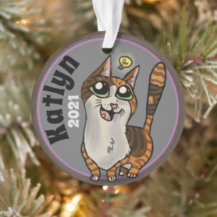 Étude utile Chat Ornament personnalisé