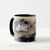 Étude vintage de Ronner de tasse de chats (Devant gauche)
