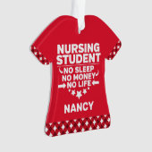 Étudiant en soins infirmiers Non Sommeil Argent Vi (devant)