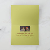 Étudiant et mentor, carte Merci ! (Intérieur)