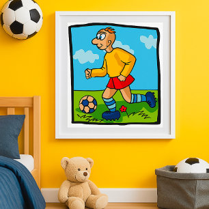 Étudiant Football joueur Poster Sport