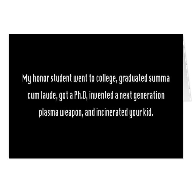 Étudiant honoré (Devant horizontal)