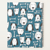 Étudiant planificateur avec des chiens de dessin a (Dos)