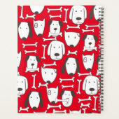 Étudiant planificateur avec des chiens de dessin a (Dos)