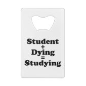 Étudiant Plus Mort Égal Étudier (Dos)