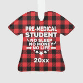 Étudiant pré-Médicale Pas de sommeil Argent Vie Ro (dos)