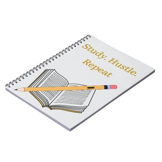 Étudiez. Travaillez dur. Répétez – Cahier à reliur (Côté gauche)