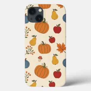 Étui à motif de citrouilles de récolte automnale