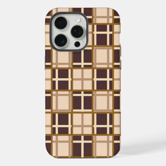 Étui Abstract Shades of Brown pour iPhone 15 Pro M (Verso)
