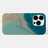 Étui abstrait en marbre d'ocaen pour iPhone 14 Pro (Verso (horizontal))