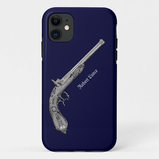 Étui Antique Pistol Personal Blue pour iPhone 5 (Dos)