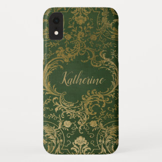 Étui Antique Vert et Or pour iPhone XR