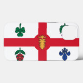 Étui Apple Case-Mate patriotique, drapeau de Montr (Verso (horizontal))