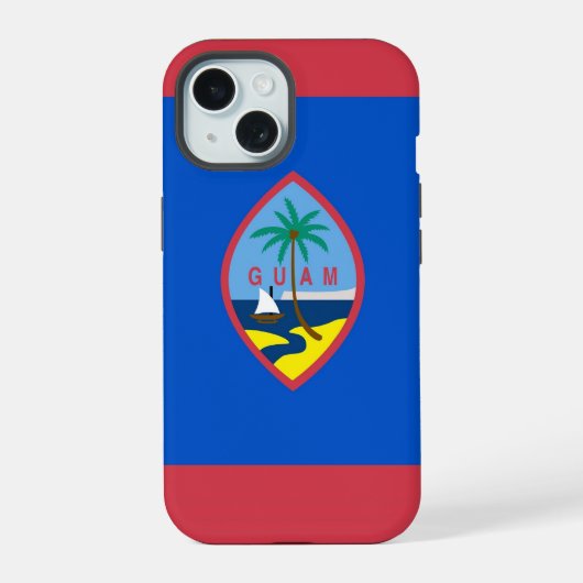 Étui Apple iPhone 15 Case-Mate drapeau de Guam (Verso)