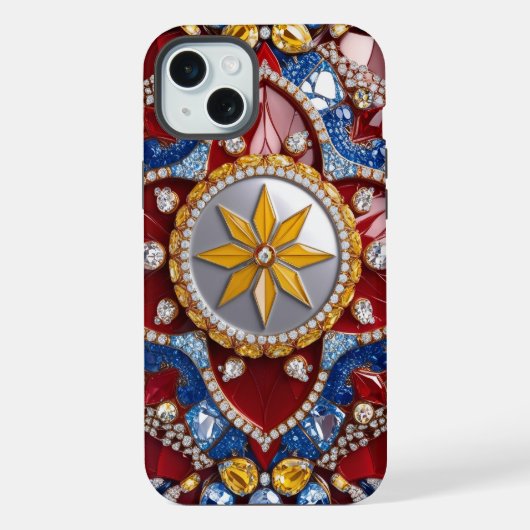 Étui Apple iPhone 15 Plus, couleurs de Colombie (Verso)