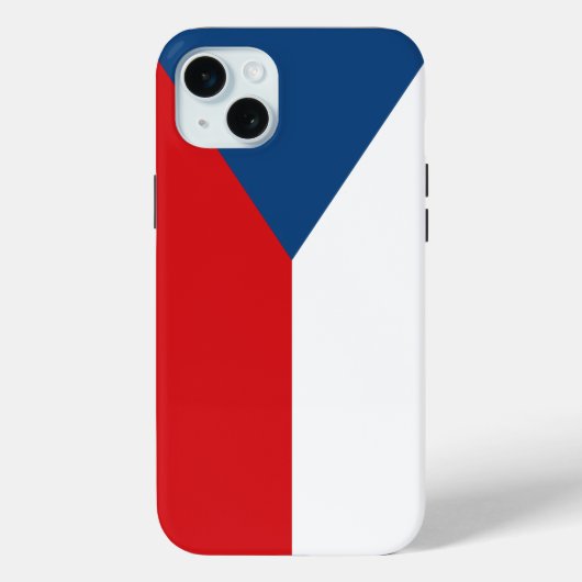 Étui Apple iPhone 15 Plus, drapeau de la Tchéquie (Verso)