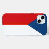 Étui Apple iPhone 15 Plus, drapeau de la Tchéquie (Verso (horizontal))