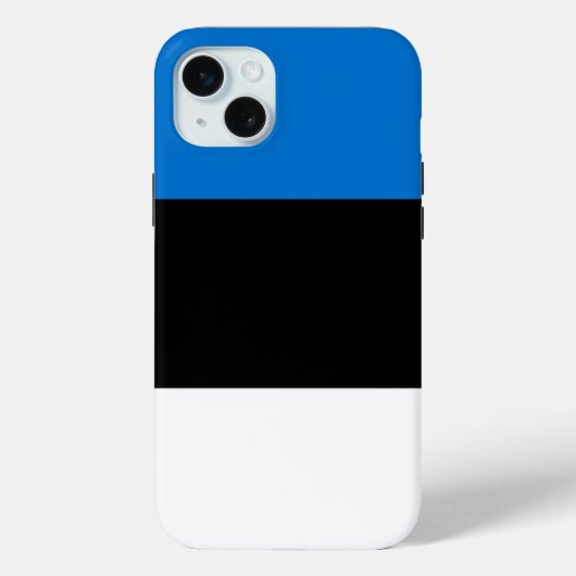 Étui Apple iPhone 15 Plus, drapeau de l'Estonie (Verso)