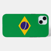 Étui Apple iPhone 15 Plus, drapeau du Brésil (Verso (horizontal))