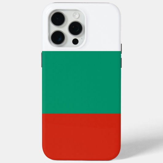 Étui Apple iPhone 15 Pro Max, drapeau de Bulgarie (Verso)