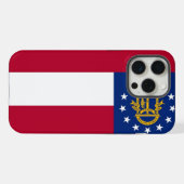Étui Apple iPhone 15 Pro Max, drapeau de Géorgie (Verso Horizontal)