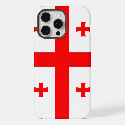 Étui Apple iPhone 15 Pro Max, drapeau de la Géorgi (Verso)