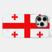 Étui Apple iPhone 15 Pro Max, drapeau de la Géorgi (Verso Horizontal)