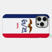 Étui Apple iPhone 15 Pro Max, drapeau de l'Iowa (Verso Horizontal)