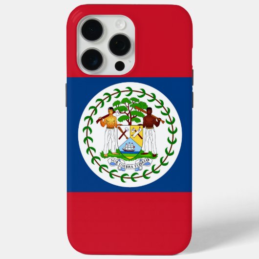 Étui Apple iPhone 15 Pro Max, drapeau du Belize (Verso)