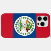 Étui Apple iPhone 15 Pro Max, drapeau du Belize (Verso (horizontal))
