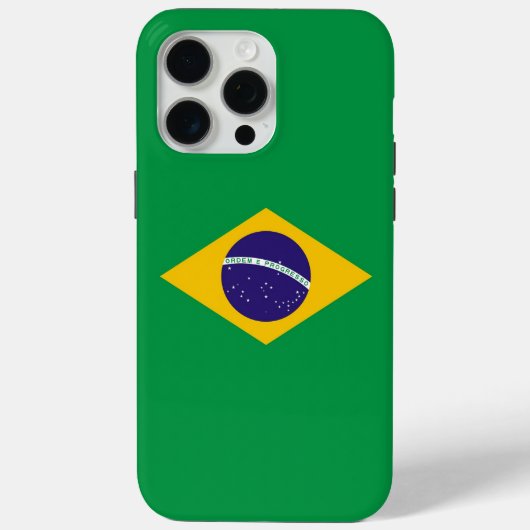 Étui Apple iPhone 15 Pro Max, drapeau du Brésil (Verso)