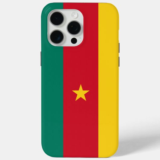 Étui Apple iPhone 15 Pro Max, drapeau du Cameroun (Verso)