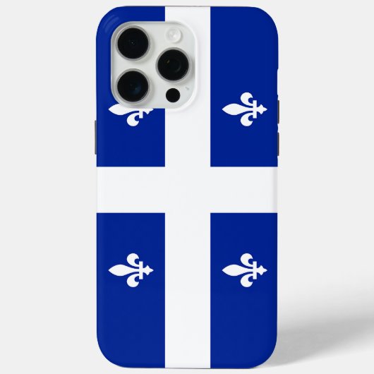 Étui Apple iPhone 15 Pro Max, drapeau du Québec (Verso)