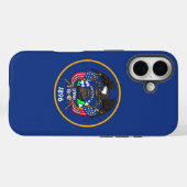 Étui Apple iPhone 16, ancien drapeau de l'Utah (Verso (horizontal))