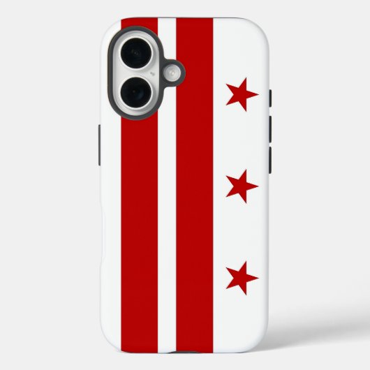 Étui Apple iPhone 16, drapeau de Washington DC (Verso)