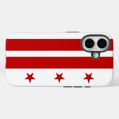 Étui Apple iPhone 16, drapeau de Washington DC (Verso (horizontal))
