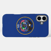 Étui Apple iPhone 16 Plus, ancien drapeau de l'Uta (Verso (horizontal))