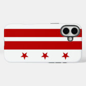 Étui Apple iPhone 16 Plus, drapeau de Washington D (Verso (horizontal))