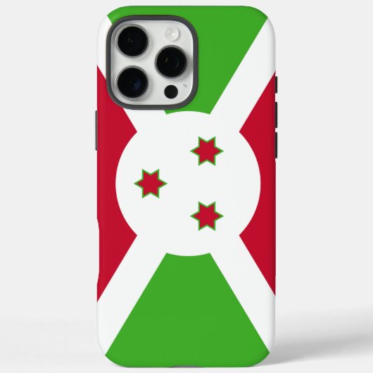 Étui Apple iPhone 16 Pro Max, drapeau du Burundi (Verso)