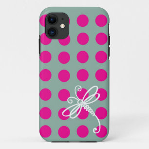 Étui Art libellule à pois rose Case-Mate iPhone 5