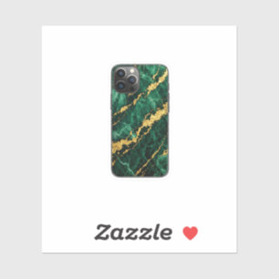 Étui autocollant luxe émeraude vert pour téléphone