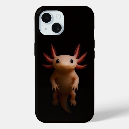 Étui Black 4 Luxe pour iPhone 15 Case-Mate, Axolot (Verso)