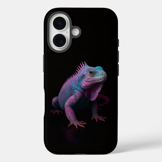 Étui Black 4 Luxe pour iPhone 16 Case-Mate, Iguane (Verso)