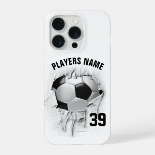 Étui blanc personnalisé Torn Soccer