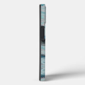 Étui bleu abstrait en marbre pour iphone 13. (Verso / Droite)
