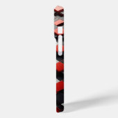 Étui Bloc Géométrique 3D Moderne Rouge, Noir & Bla (Verso / Gauche)