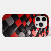 Étui bloc géométrique 3D moderne Rouge vibrant bri (Verso (horizontal))
