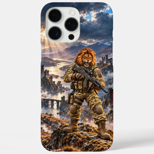 Étui British Lion Tactical Warrior pour iPhone 16 (Verso)